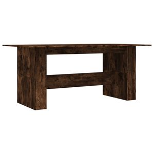 vidaXL Table &agrave; d&icirc;ner ch&ecirc;ne fum&eacute; 180x90x76 cm bois d'ing&eacute;nierie