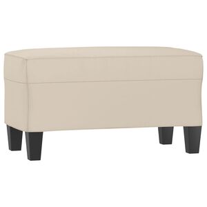 vidaXL Banc Cr&egrave;me 70x35x41 cm Tissu microfibre