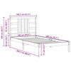 vidaXL Cadre de lit sans matelas 100x200 cm bois massif