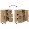 vidaXL Haut Armoire avec tiroir Ch&ecirc;ne artisanal 69,5 x 34 x 180 cm