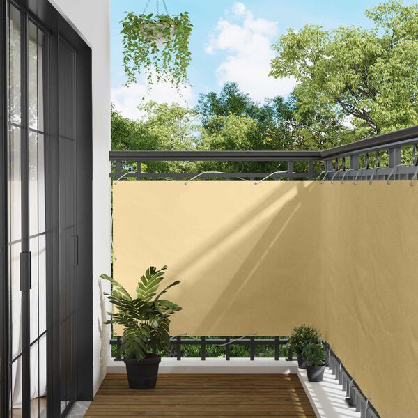 vidaXL &Eacute;cran de balcon Sable 110 x 800 cm Tissu Oxford