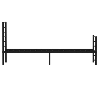 vidaXL Cadre de lit métal sans matelas avec pied de lit noir 107x203cm