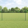 vidaXL Cl&ocirc;ture avec poteau Vert 1,2 x 25 m Acier