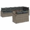 vidaXL Ensemble de canap&eacute; de jardin 9 pc Gris Poly Rattan