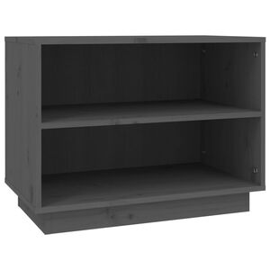 vidaXL Armoire &agrave; chaussures Gris 60x34x45 cm Bois de pin massif