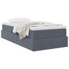 vidaXL Lit avec rangement et matelas Gris fonc&eacute; 90 x 190 cm Velours
