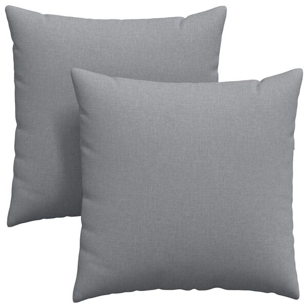 vidaXL Coussins de canapé 2 pcs Gris clair 80 x 80 cm tissu