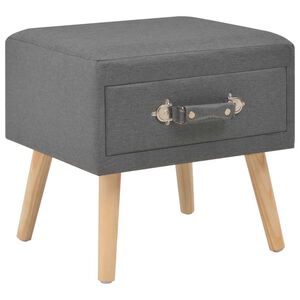 vidaXL Table de chevet Gris fonc&eacute; 40x35x40 cm Tissu