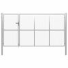 vidaXL Portail de jardin en acier 350 x 200 cm argent&eacute;