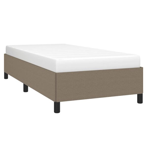 vidaXL Cadre de lit sans matelas taupe 100x200 cm tissu