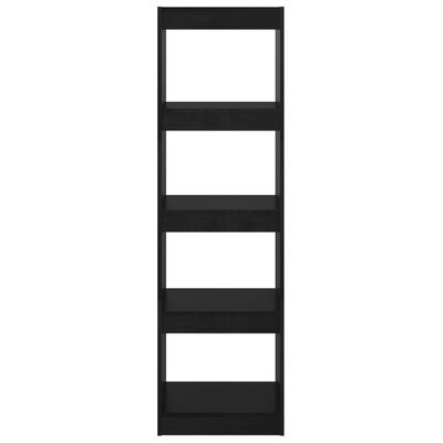 vidaXL Bibliothèque/Séparateur de pièce Noir 40x30x135,5 cm Pin massif