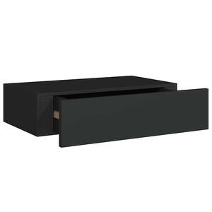 vidaXL &Eacute;tag&egrave;re &agrave; tiroir murale noir 40x23,5x10 cm MDF