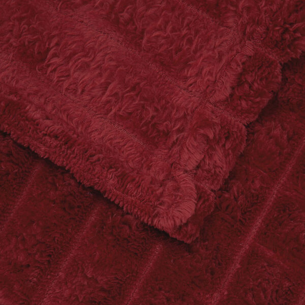 vidaXL Couvertures &agrave; jeter 6 pcs Rouge Bordeaux 200 x 150 cm Toison