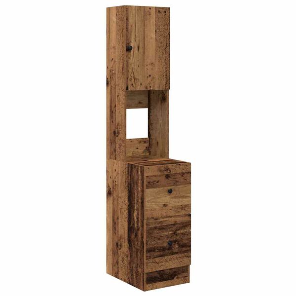 vidaXL Buffet de cuisine avec tiroir Bois ancien 32 x 50 x 180 cm