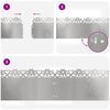 vidaXL Bordures de pelouse 10 pcs Argent 103 x 0,05 x 22 cm