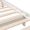 vidaXL Cadre de lit sans matelas blanc bois massif