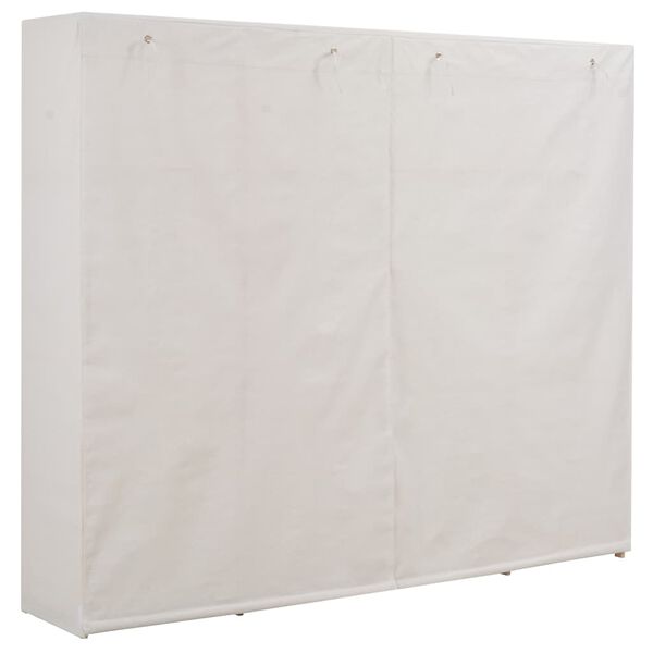 vidaXL Garde-robe Blanc 200 x 40 x 170 cm Tissu