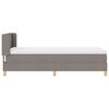 vidaXL Lit &agrave; ressorts avec matelas Taupe 200 x 100 cm Polyester