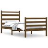 vidaXL Cadre de lit Bois de pin massif 100x200 cm marron miel