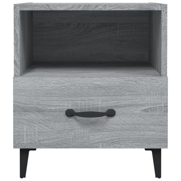 vidaXL Table de chevet Sonoma gris Bois d'ing&eacute;nierie