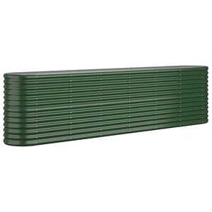 vidaXL Lit sur&eacute;lev&eacute; de jardin Acier galvanis&eacute; 260x40x68 cm Vert
