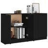 vidaXL Buffets 2 pcs Noir 60x30x70 cm Bois d'ing&eacute;nierie