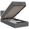 vidaXL Lit ottoman avec matelas Gris fonc&eacute; 90 x 190 cm Tissu