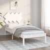 vidaXL Cadre de lit sans matelas blanc 90x200 cm bois massif