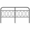 vidaXL T&ecirc;te de lit de remplacement m&eacute;tal noir 160 cm
