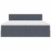 vidaXL Lit de Rangement avec matelas Gris fonc&eacute; 100 x 200 cm