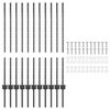 vidaXL Poteau de cl&ocirc;ture. 11 pcs Gris 100 cm Acier