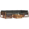vidaXL Ensemble de canap&eacute;s d'ext&eacute;rieur 8 pcs Naturel et Anthracite