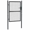 vidaXL Portail de jardin grillag&eacute; en acier galvanis&eacute; gris 100 x 125 cm