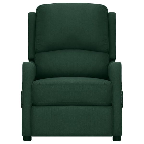 vidaXL Fauteuil de massage Vert foncé Tissu