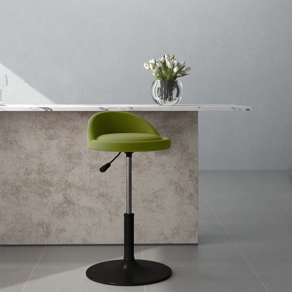 vidaXL Chaise pivotante de salle &agrave; manger Vert clair Velours