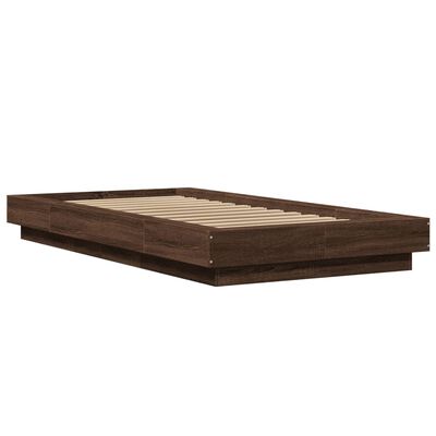 vidaXL Cadre de lit sans matelas chêne marron 75x190 cm