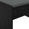 vidaXL Banc d'entr&eacute;e avec coussin Ch&ecirc;ne noir 83 x 38 x 40 cm