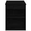 vidaXL Bureau avec tiroir et &eacute;tag&egrave;re ch&ecirc;ne noir bois d'ing&eacute;nierie