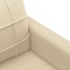 vidaXL Ensemble de canap&eacute;s 3 pcs avec coussins Cr&egrave;me Tissu