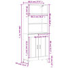 vidaXL Buffet haut Blanc 69,5x34x180 cm Bois d'ing&eacute;nierie