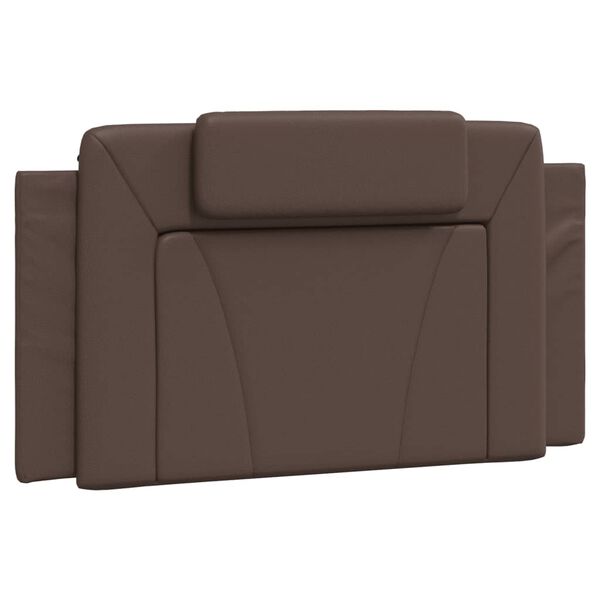 vidaXL Coussin de t&ecirc;te de lit Viana marron 100 cm similicuir
