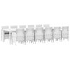 vidaXL Ensemble de salle &agrave; manger pour jardin 13 pc Blanc Rattan Polt