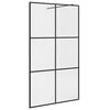vidaXL Paroi de douche avec verre ESG transparent 115x195 cm Noir