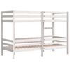 vidaXL Lit superpos&eacute; sans matelas blanc 75x190 cm bois de pin massif