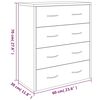 vidaXL Buffet avec 4 tiroirs 60x30,5x71 cm Gris b&eacute;ton
