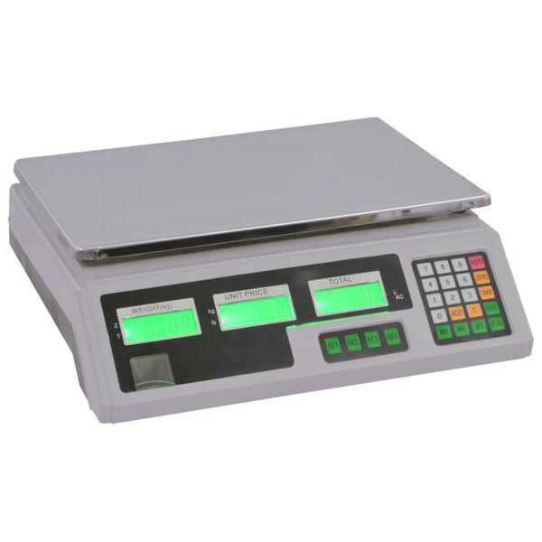 vidaXL Balance num&eacute;rique 30 kg avec batterie rechargeable