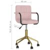 vidaXL Chaises pivotantes &agrave; manger lot de 2 rose velours