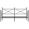 vidaXL Lit de repos sans matelas noir 90x190 cm acier