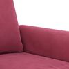 vidaXL Ensemble de canap&eacute;s 3 pcs avec coussins Rouge bordeaux Velours