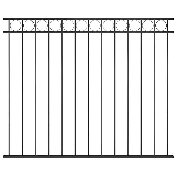 vidaXL Panneau de cl&ocirc;ture Assen en acier noir 1,7&nbsp;x&nbsp;1,5&nbsp;m